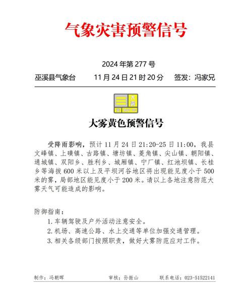 大兴区发布大雾黄色预警，局地能见度不足500米