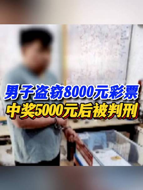 男子盗窃售价8000元彩票，中奖5000元