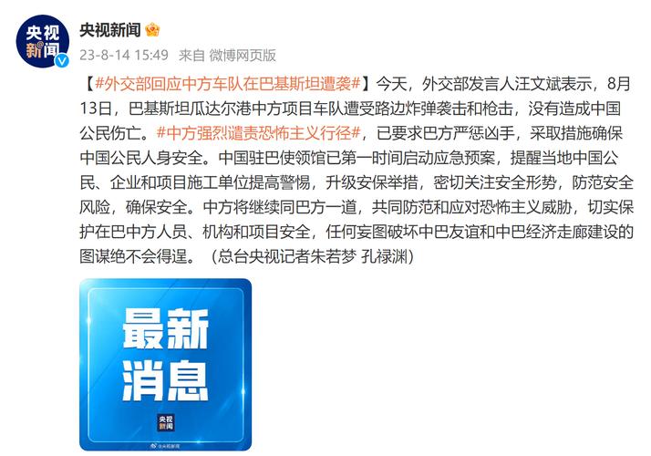 巴基斯坦民众举行集会，谴责中企车队遇袭事件