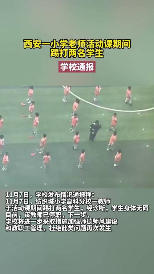 西安一小学教师活动课期间踢打两名学生,校方:已停职