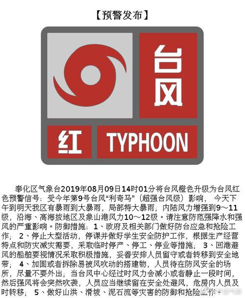 中央气象台9月1日10时继续发布台风红色预警