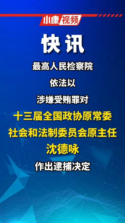沈德咏,被逮捕!